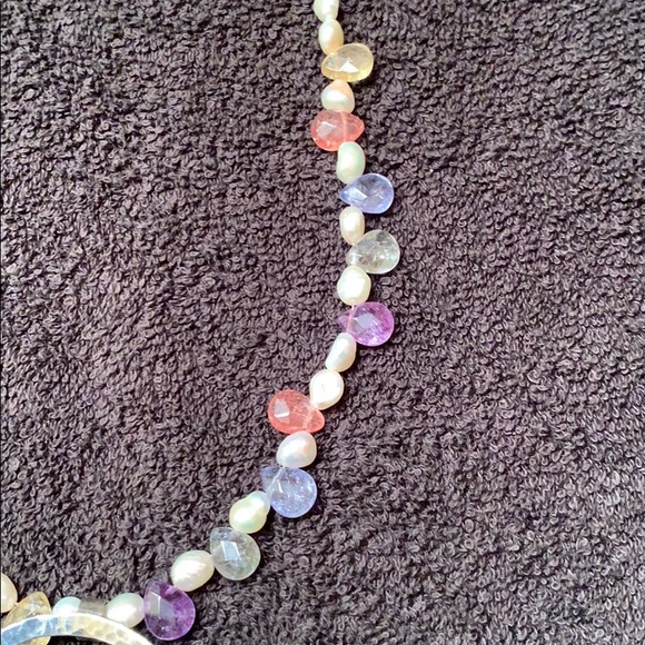 Sterling silver circle pendant necklace - Picture 3 of 5